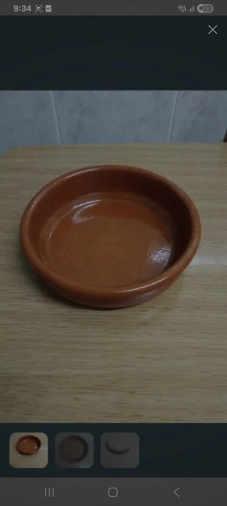 Cazuela barro vidriada horno servir 20 cm