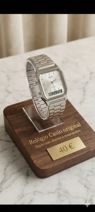 Relógio Casio Duplo Alarme Cronómetro Original