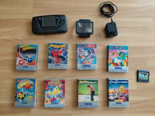 Lote Sega Game Gear + 9 juegos