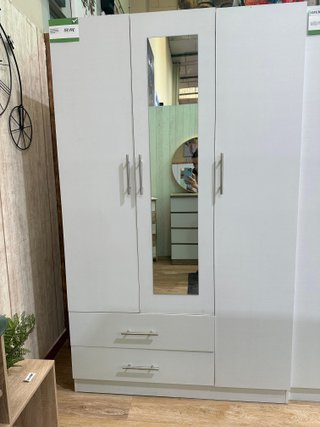 Armario Blanco 120cm con Espejo