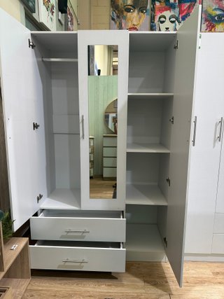 Armario Blanco 120cm con Espejo
