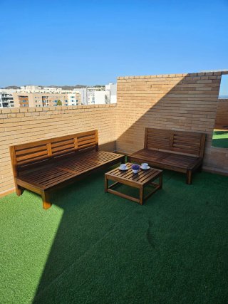 Conjunto de muebles de jardín de madera! Sofá
