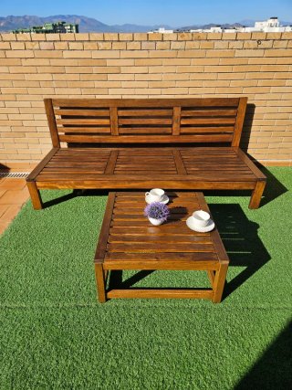 Conjunto de muebles de jardín de madera! Sofá