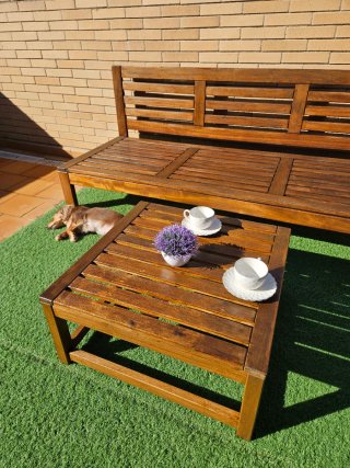 Conjunto de muebles de jardín de madera! Sofá