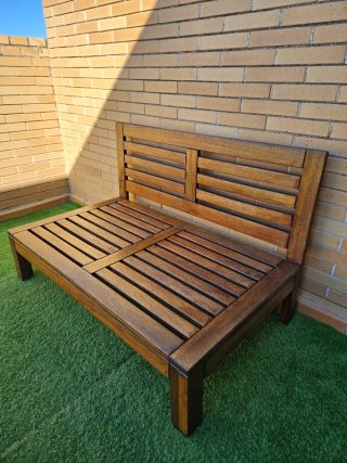 Conjunto de muebles de jardín de madera! Sofá