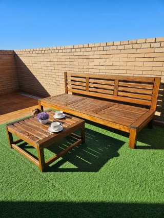 Conjunto de muebles de jardín de madera! Sofá