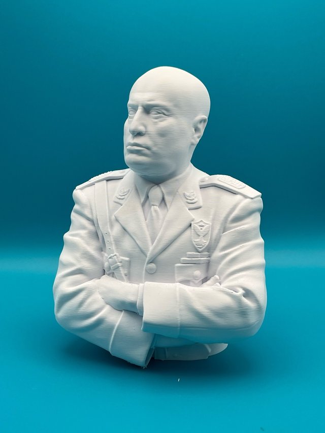 Busto 3D Benito Mussolini - Plastica 18cm
