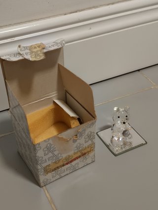 Oso de cristal austriaco vintage