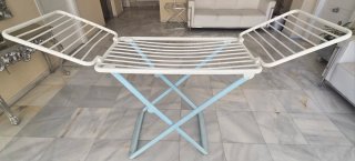 Tendedero Plegable Blanco y Azul