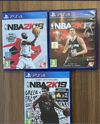 LOTE BALONCESTO , PS4: NBA 2K17, 2K18 y 2K19
