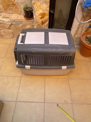 Transportín Perros Mediano Beige/Gris