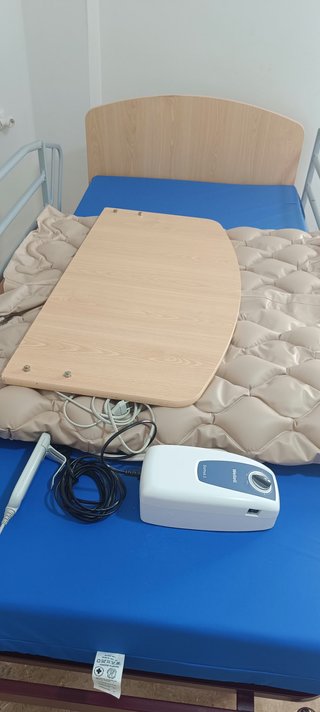 Cama de enfermo elevable y articulada