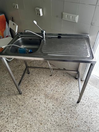 Fregadero acero inox con escurridor