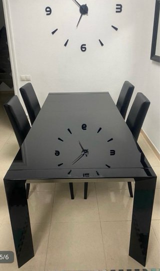 Mesa Extensible Negro Brillo( solo la  mesa)