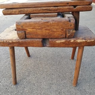 Prensa de Miel Antigua de Madera