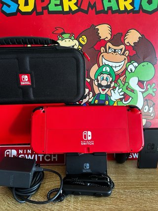 Nintendo Switch OLED MARIO Roja perfecta !!