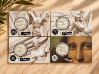 Pack 4 Coincards 2 Euros Francia 2025 Louvre