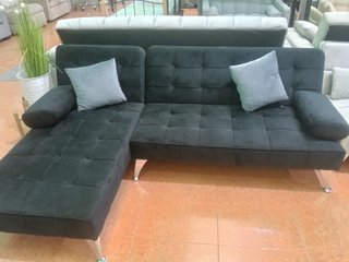 Sofá Cama Elsa-XS Negro Terciopelo