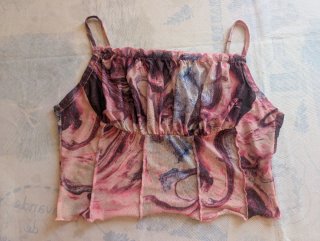 Top semitransparente efecto liquid rosa