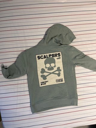 Sudadera Scalpers niño verde calavera