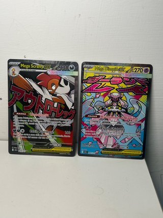 Mega Scrafty EX 270/217 e Mega Diancie EX 267/217