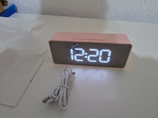 Reloj Despertador Digital Rosa