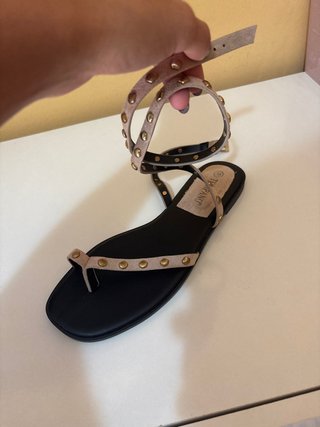 Sandali infradito TWAPANO beige e nero