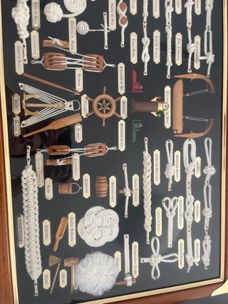 Cuadro Nudos Marineros Madera y Tela