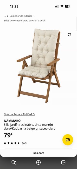 Conjunto Terraza IKEA Madera