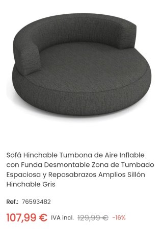 Costway Sofá Hinchable Tumbona de Aire Inflable