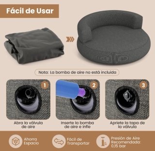 Costway Sofá Hinchable Tumbona de Aire Inflable