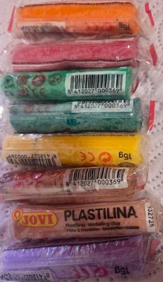 8 Barritas Plastilina Jovi 15g Colores Surtidos