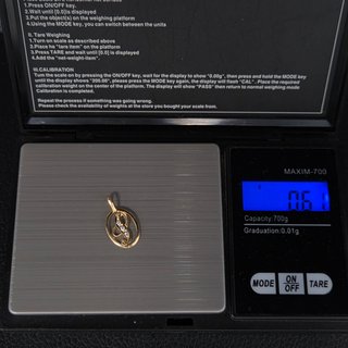 Colgante Oro 18K Letra P 0.6gr 2cm