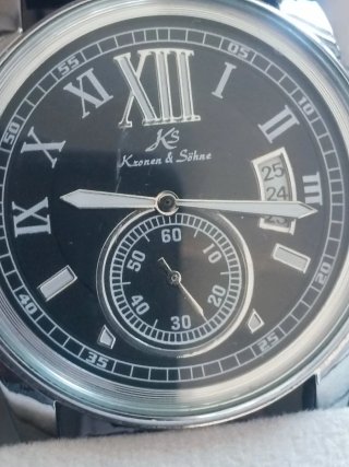 Reloj Kronen & Söhne Caballero Negro/Plata
