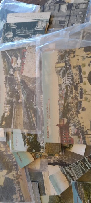 Lote 80 Postales Antiguas Barcelona