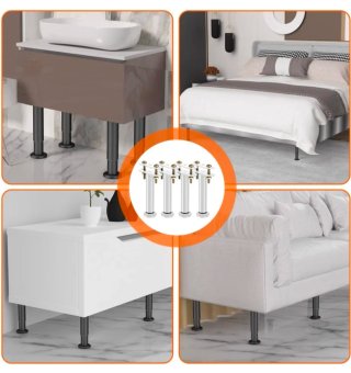 Patas Regulables Muebles y Somier 4 Uds