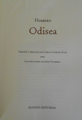 ODISEA - HOMERO ALIANZA ENCUADERNACION ARTESANAL