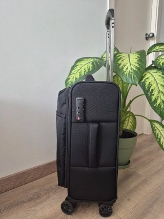 Maleta de cabina negra 4 ruedas