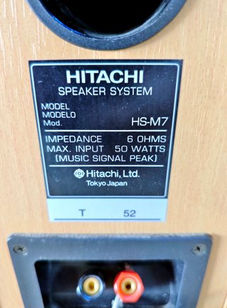 Altoparlanti legno Hitachi HS-M7 Hi-Fi Stereo top