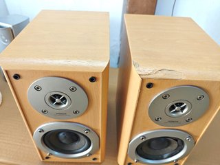 Altoparlanti legno Hitachi HS-M7 Hi-Fi Stereo top