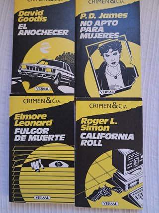Lote 4 libros novela policíaca varios autores