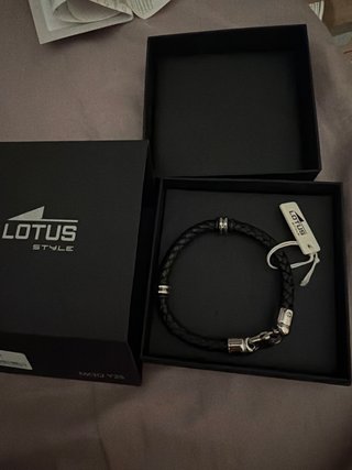 Pulsera Lotus Style Negra Hombre
