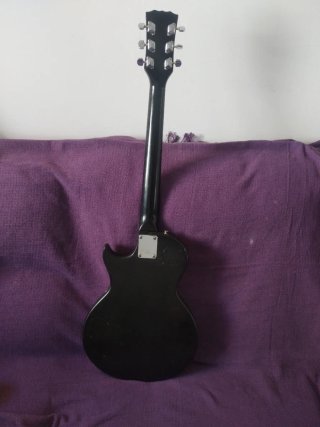 Guitarra eléctrica Les Paul negra + perillas/knobs