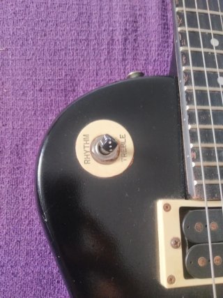 Guitarra eléctrica Les Paul negra + perillas/knobs