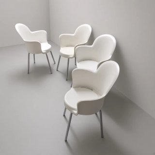 Pack de 4 Sillas Vintage Blancas