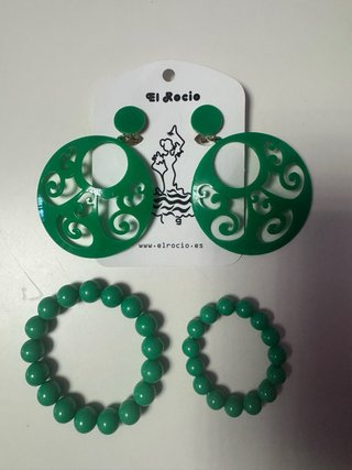 Set Pendientes y Pulseras Flamenca