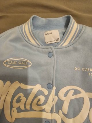 Giacca Varsity Bershka Azzurra