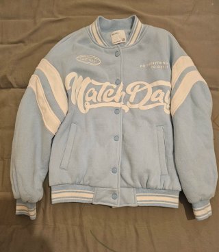 Giacca Varsity Bershka Azzurra