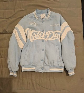 Giacca Varsity Bershka Azzurra