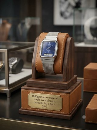 Relógio Casio Duplo Alarme Cronómetro Data